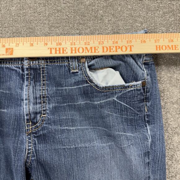 BKE Wendi Stretch Bootcut Medium Wash Denim Jeans Womens 33x31.5 Distressed Y2K - Picture 3 of 11